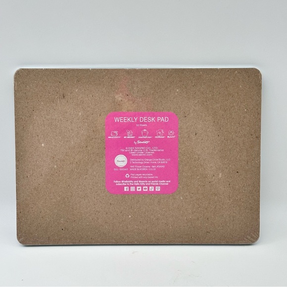 Sanrio Hello Kitty and Friends MY WEEK Weekly Desk Pad 52 Tear-Off Sheets - Picture 5 of 5